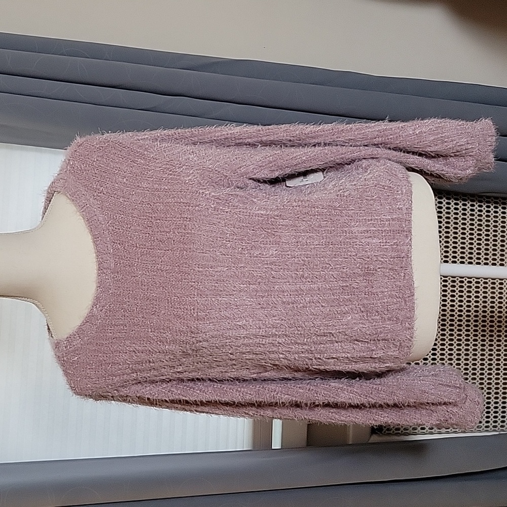 ALTAR'D STATE eyelash ribbed elastic waist band sweater Elderberry NWT XL